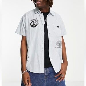 Obey New World Frenzy button up shirt xxl